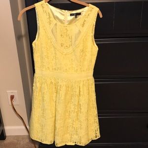 Yellow lace dress size small